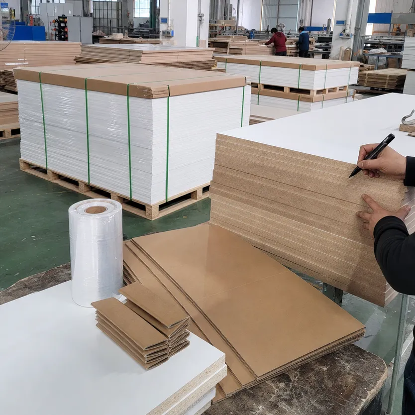 OEM private label melamine MDF packaging and custom panel marking