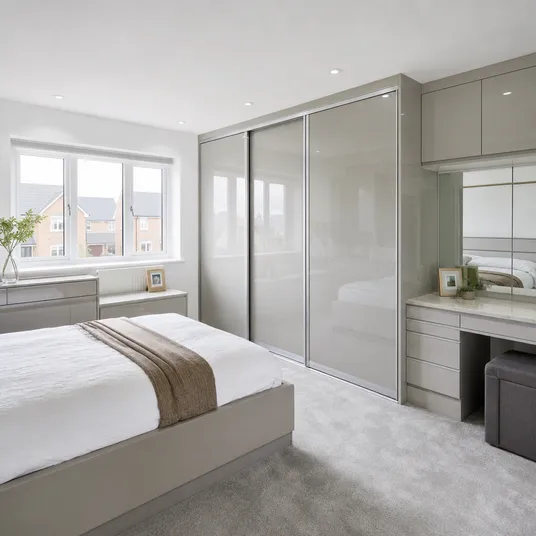 High gloss melamine MDF wardrobe and bedroom furniture panels