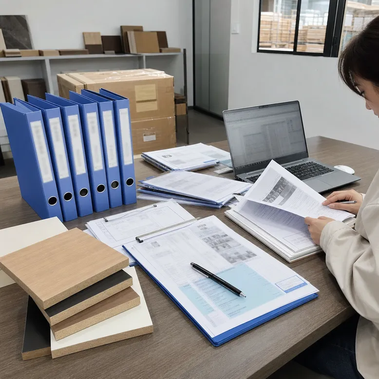 Melamine MDF certification documentation package for export markets