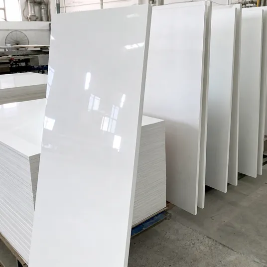 High gloss melamine MDF panel — mirror-finish press plate, higher-resin paper for premium kitchen fronts