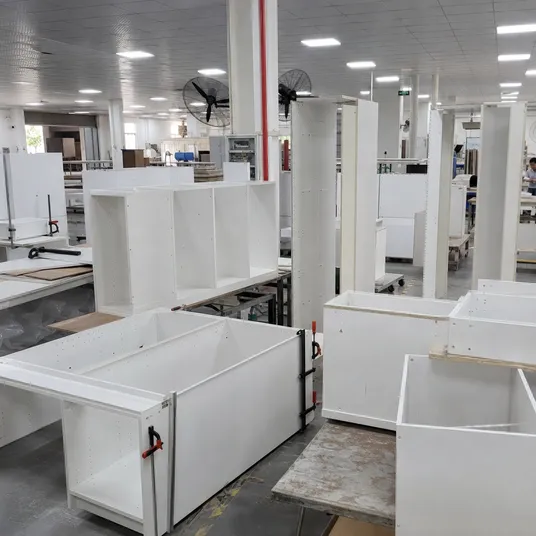 Melamine MDF used in kitchen cabinet carcasses and interior panels