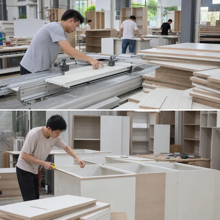 Melamine plywood used in kitchen and wardrobe cabinet carcass construction