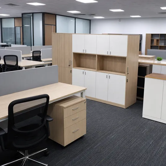 Melamine plywood for office furniture — desks, storage units, and partitions