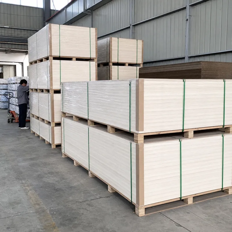 Kitchen melamine plywood panels ready for export at QD Wood Industry factory, Xuzhou