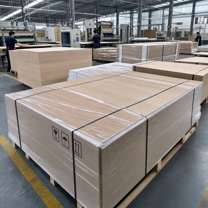 Retail and home improvement plywood — consumer-facing packaging, CARB P2 compliance for US retail