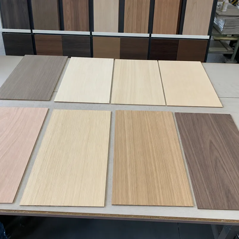 Face veneer species options including eucalyptus, birch, oak and walnut for custom plywood manufacturing