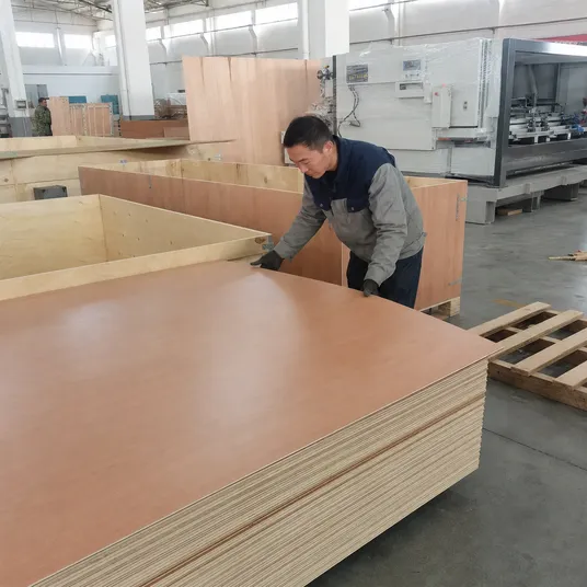 Paper overlaid plywood sheet used in industrial packaging crates and pallet construction