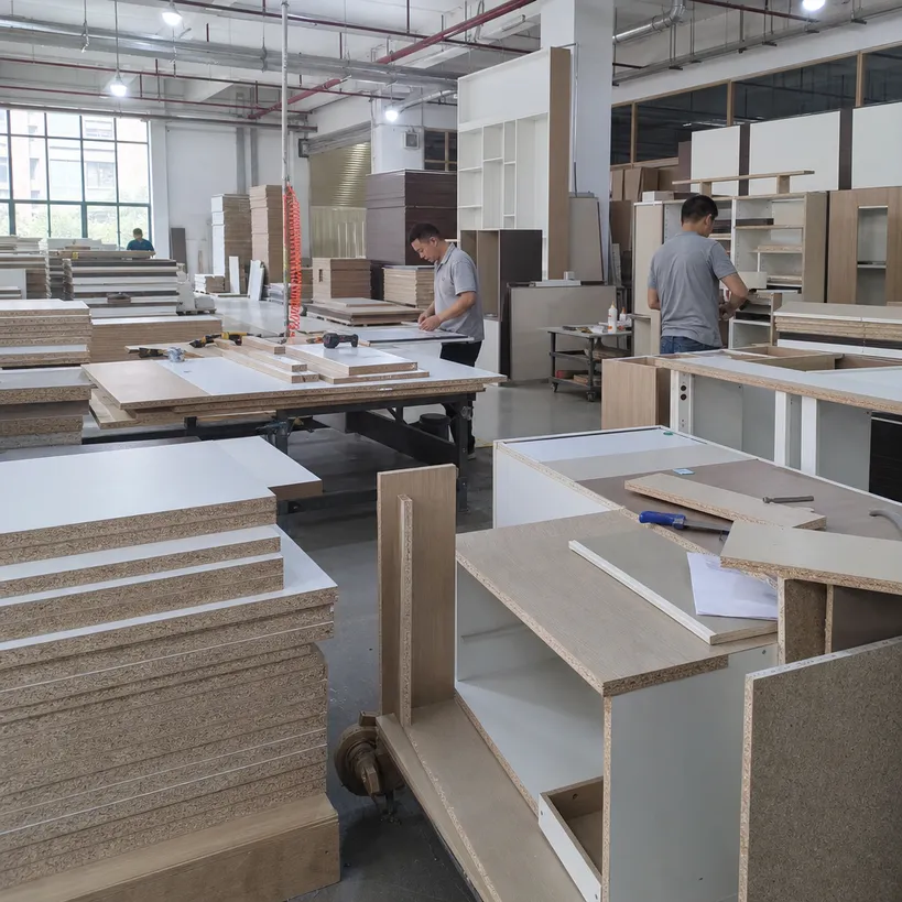 Commercial fit-out and interior joinery using chipboard particle board substrate