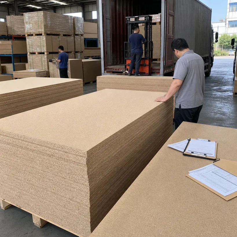 Distributor and wholesaler panel stocking program with chipboard particle board