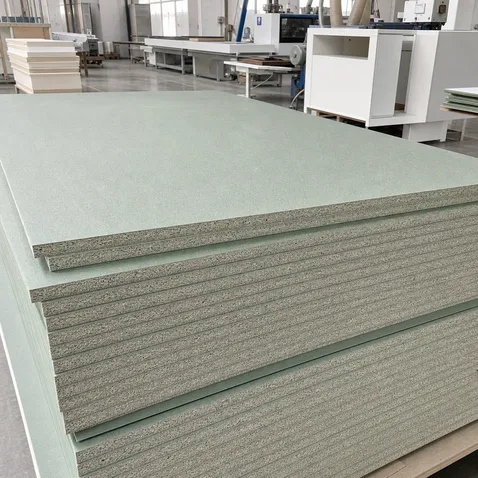 Moisture-resistant P5 chipboard used in kitchen cabinet carcasses and commercial joinery