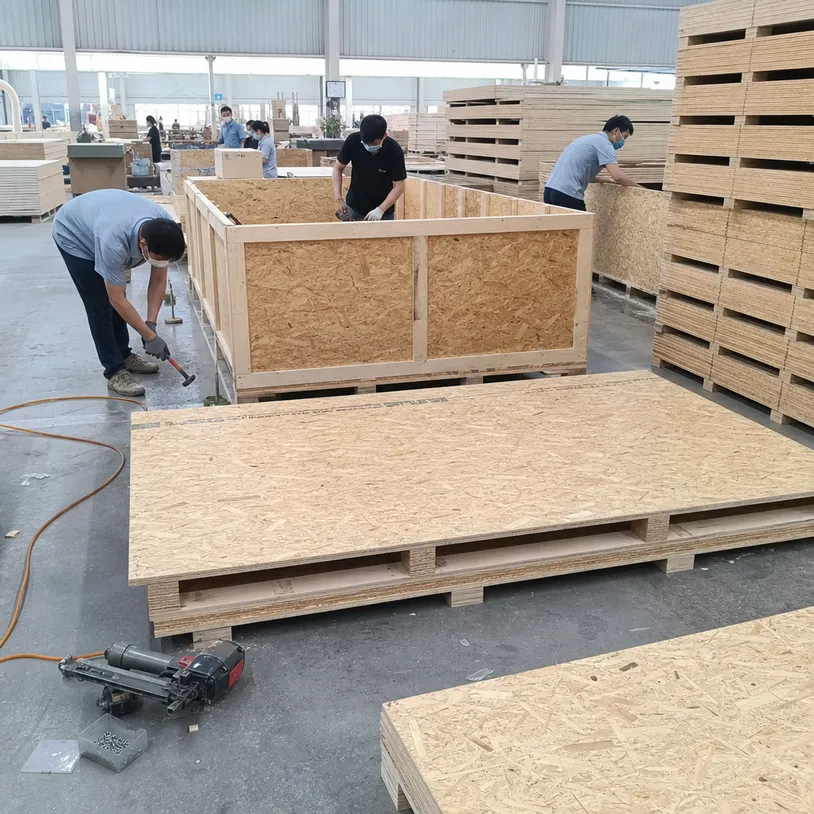 OSB used in heavy-duty industrial crating and pallet decking applications