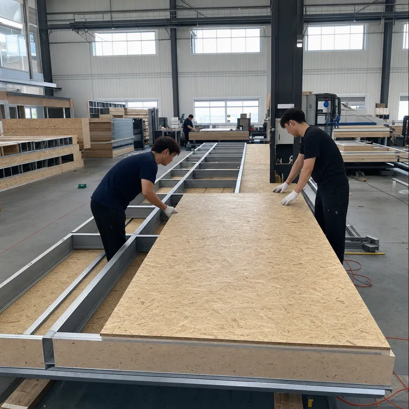 Prefabricated modular building panel assembly using precision-sanded OSB